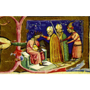 Mutassa a 6. III. István koronázása. Miniatúra a Képes Krónikában képet